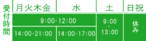 茨木市の正ひろ整骨院受付時間2.